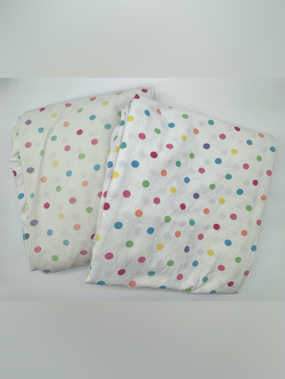 Vintage Pottery Barn Teen Multi-Colored Polka Dot Sheet Set